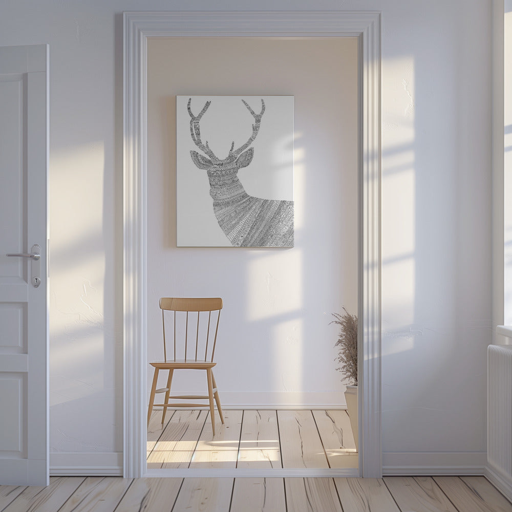 Stag White | Canvas