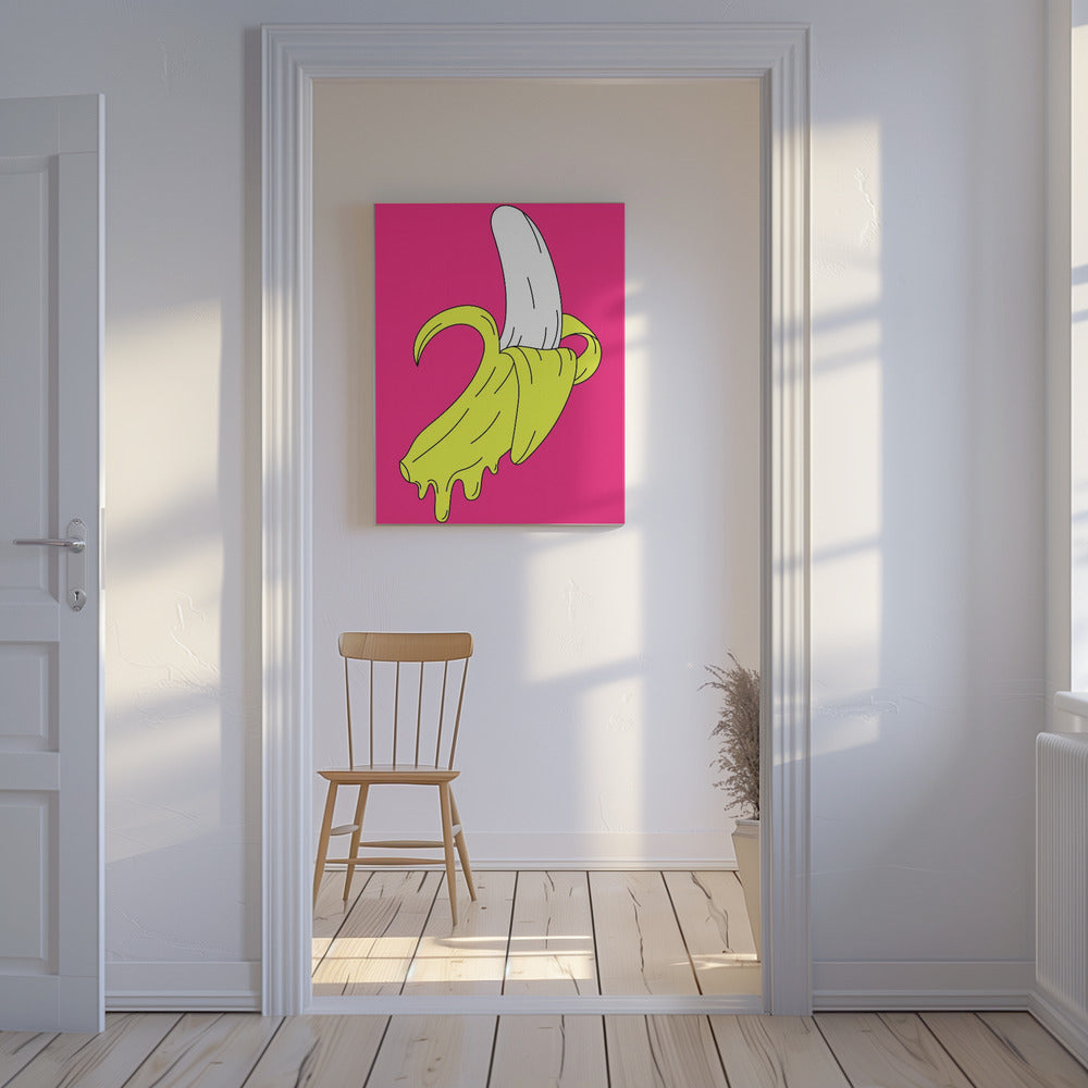 Melting Pink Banana | Canvas