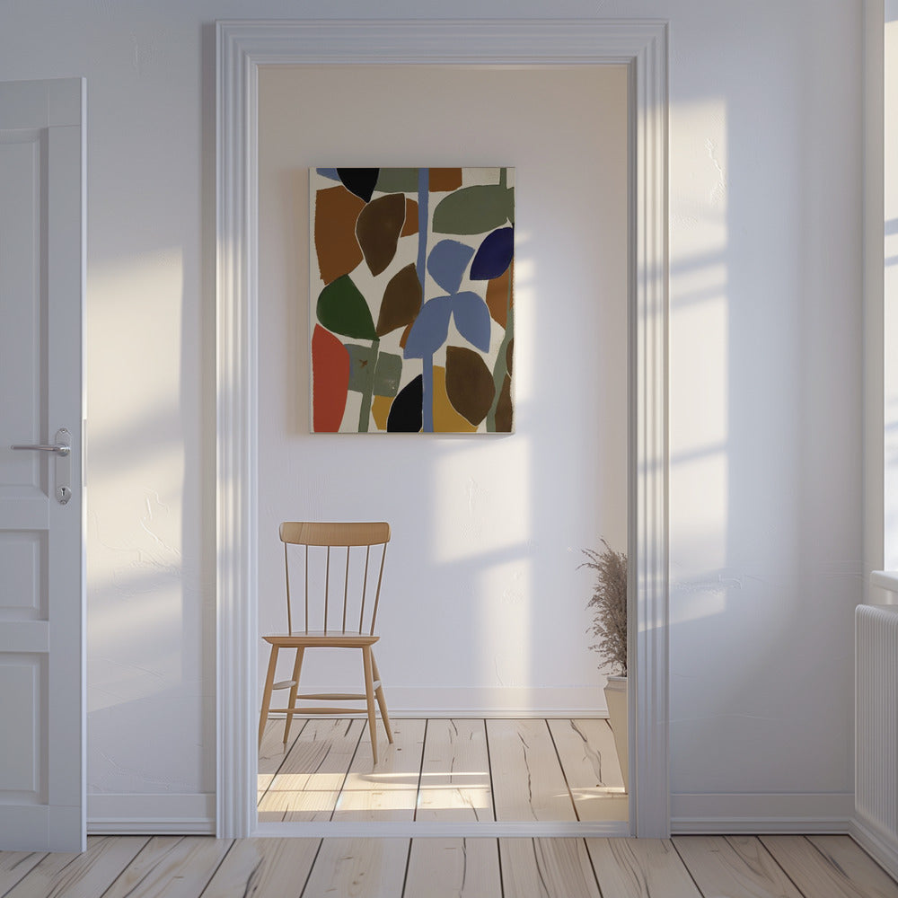 Abstract Leaves Harmony | Canvas