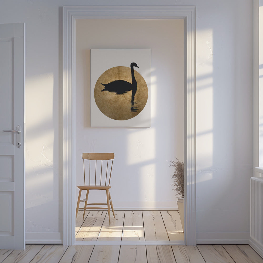 Der Schwan Gold | Leinwand