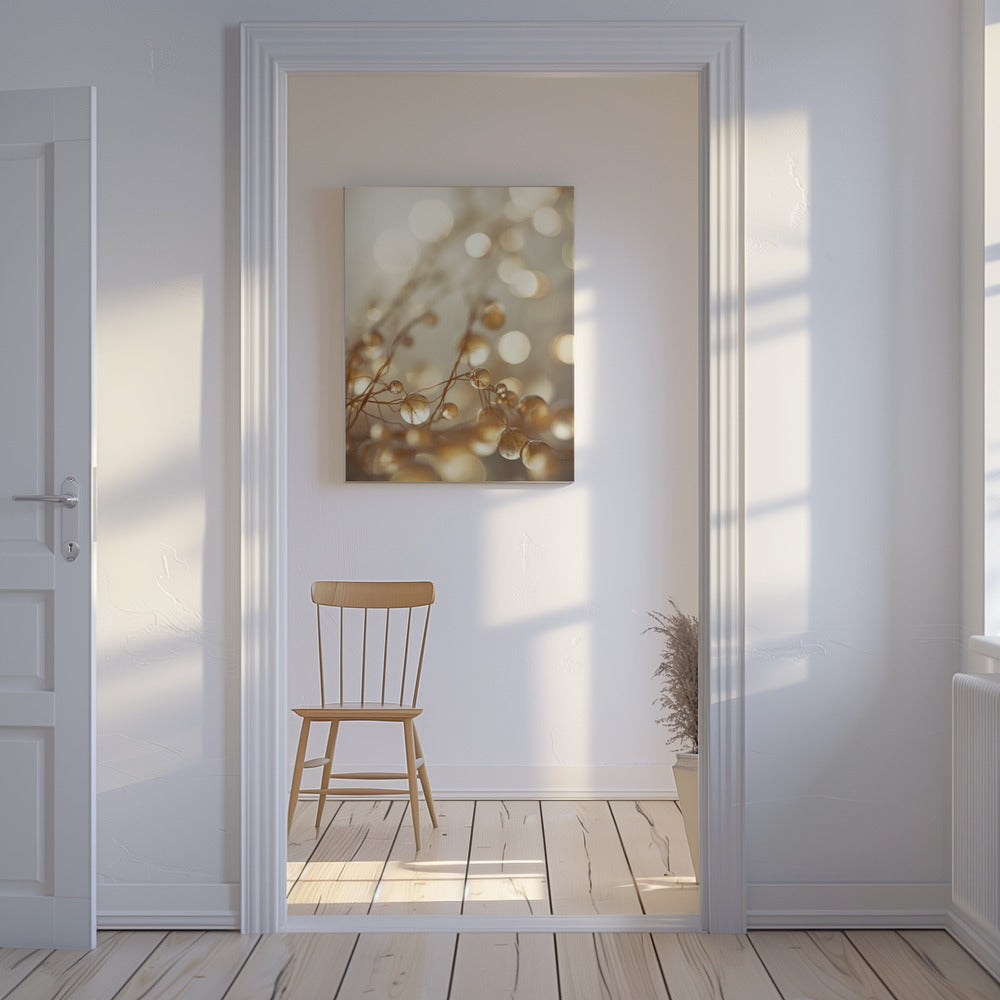 Golden Glow Tropfen | Leinwand