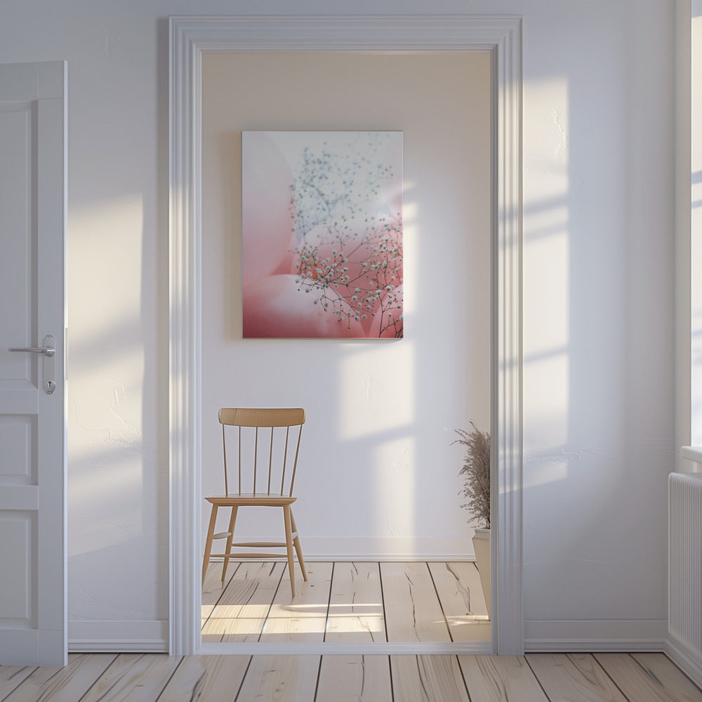 Delicate Balloons with Flower | Canvas