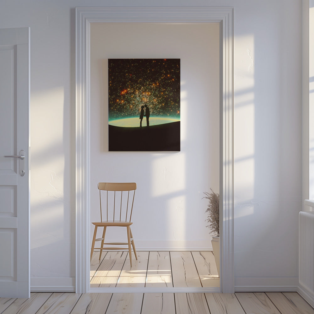 Ein kosmischer Kuss | Leinwand