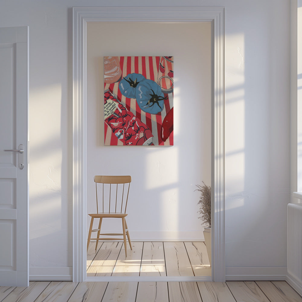 Blaue Tomaten | Leinwand