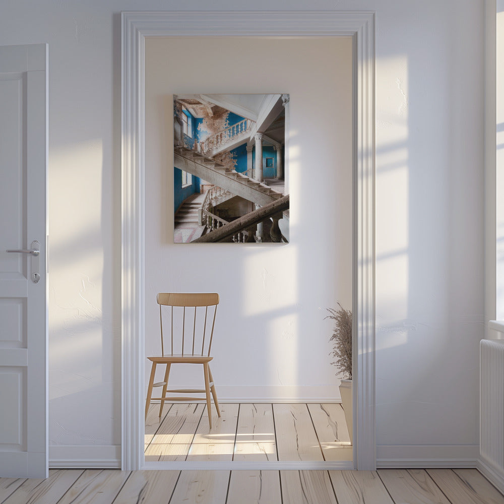 Blaue Treppe | Leinwand