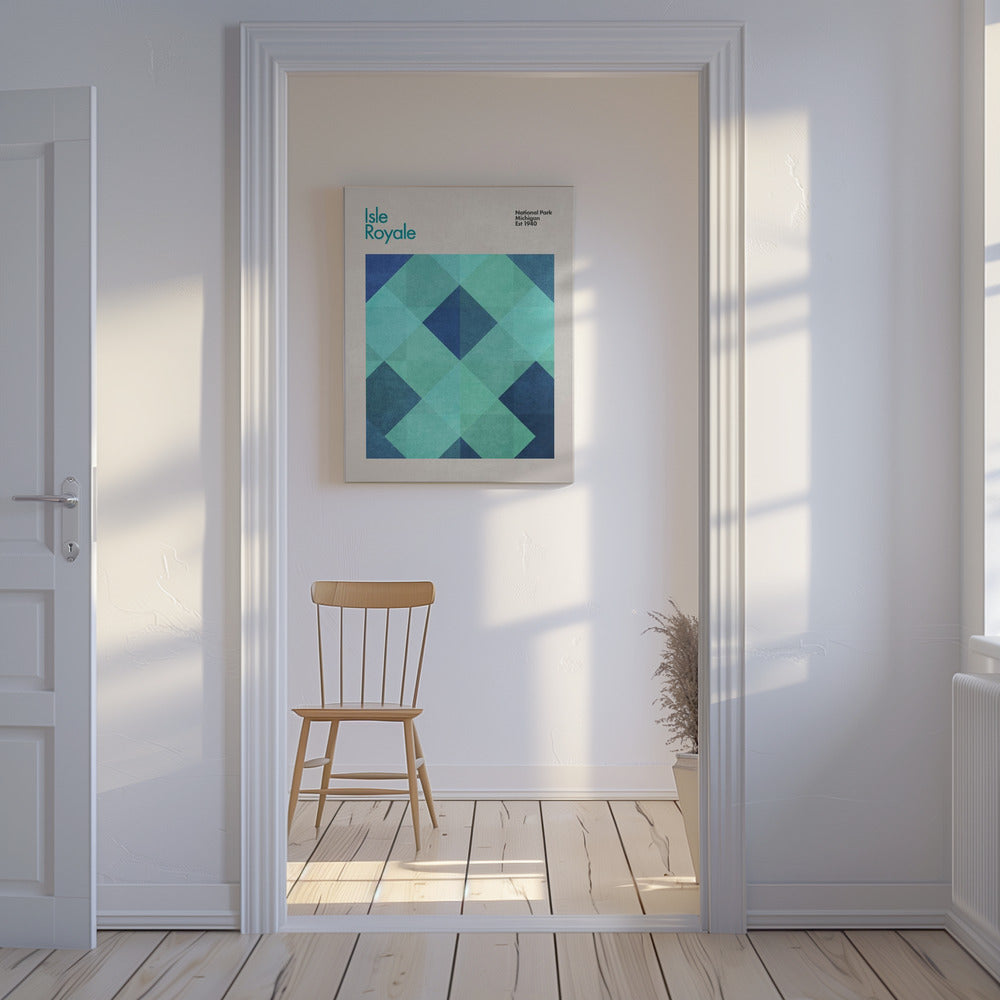Geometrische Wellen | Leinwand