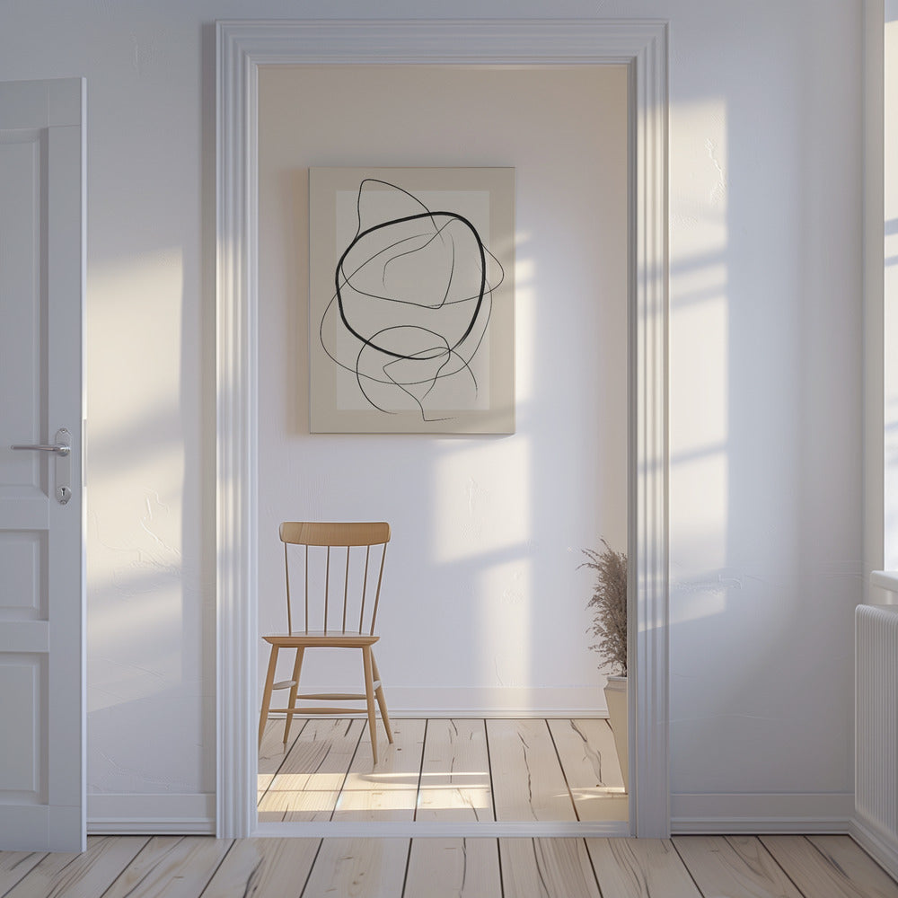 Weiche abstrakte Linien Kunst | Leinwand