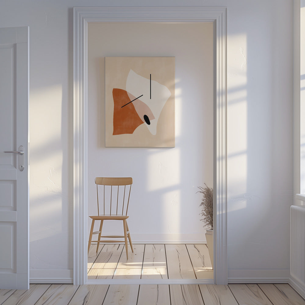 Geometrische Formen in Erdtönen | Leinwand