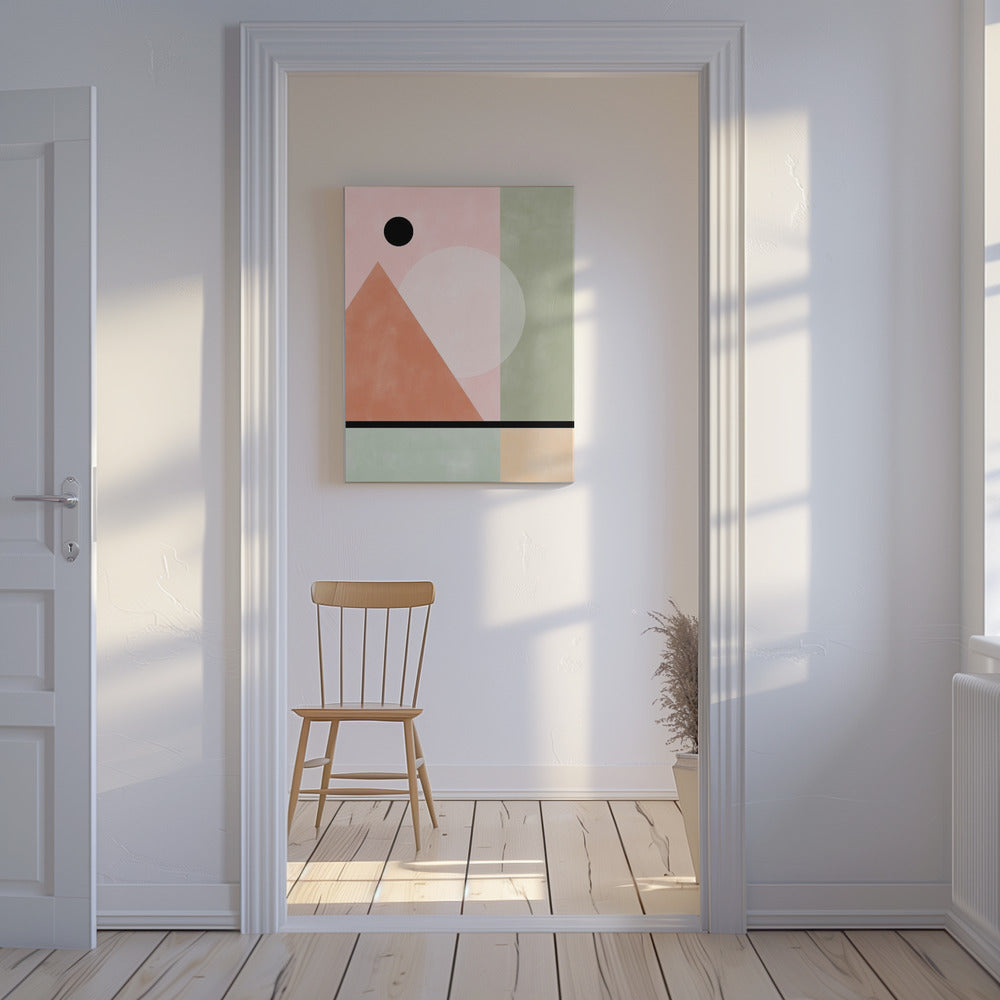 Geometrische Formen in Pastelltönen | Leinwand