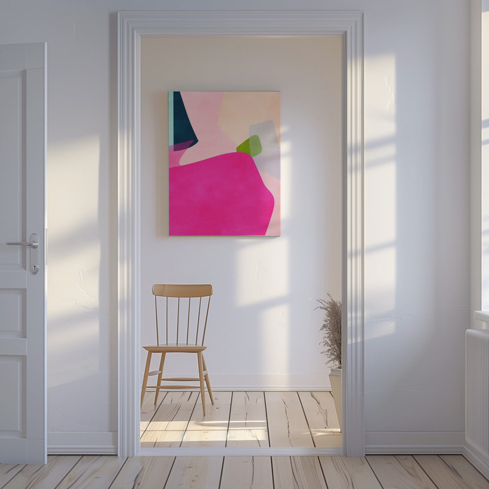 Pink pastel shape | Canvas