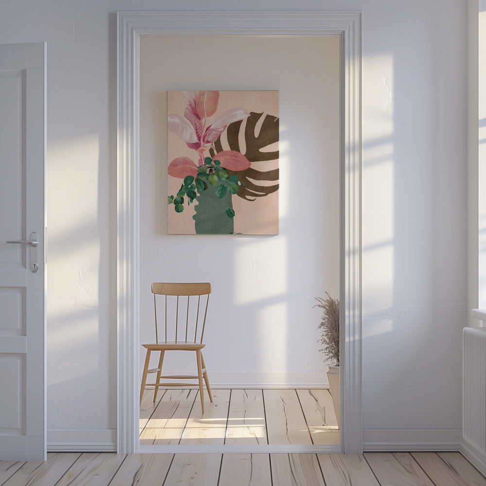 Leaves More 6 Pink | Canvas