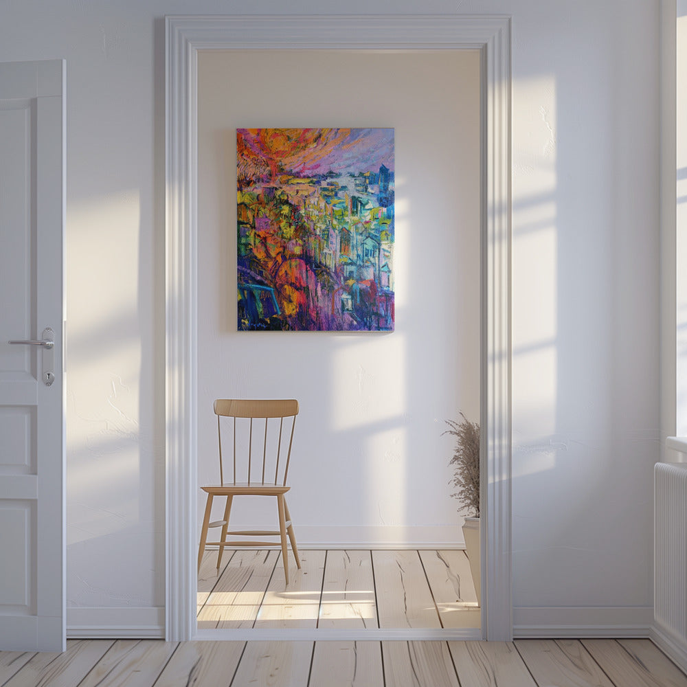 Lebendiges Stadtbild | Leinwand