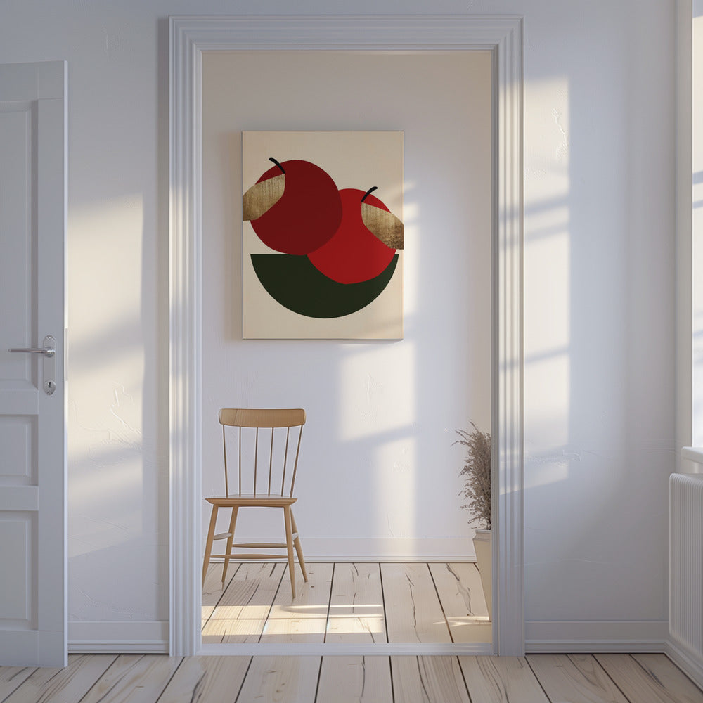 Zwei rote Äpfel | Leinwand