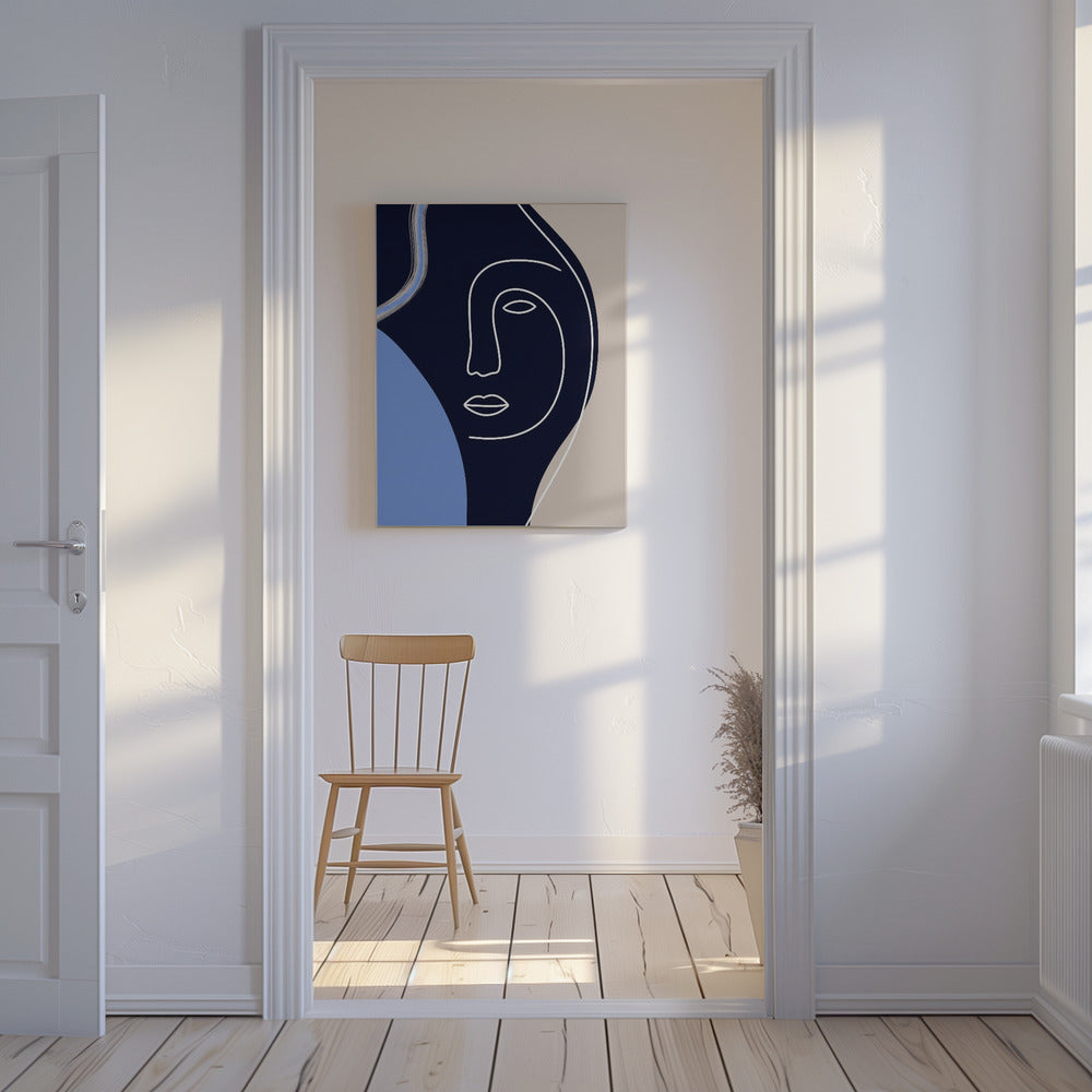 Line Art Gesicht | Leinwand