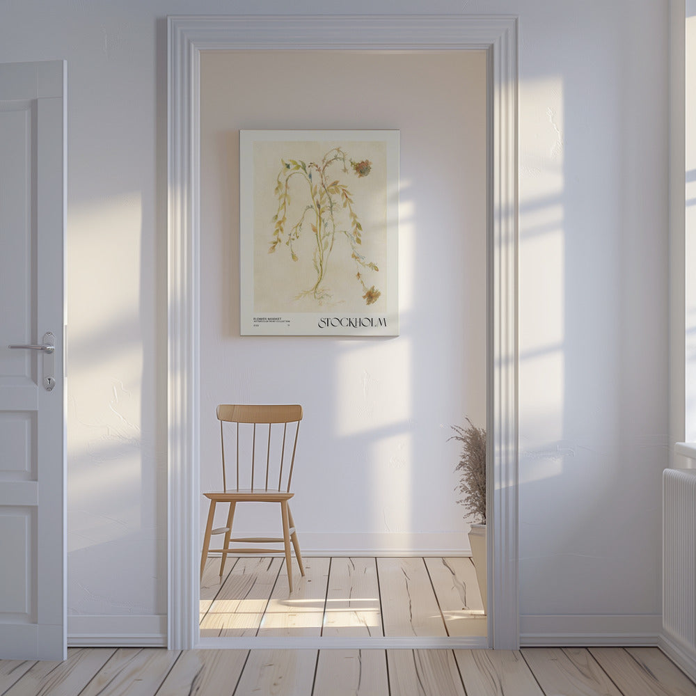 Watercolor print collection. Flower market - Stockholm | Canvas