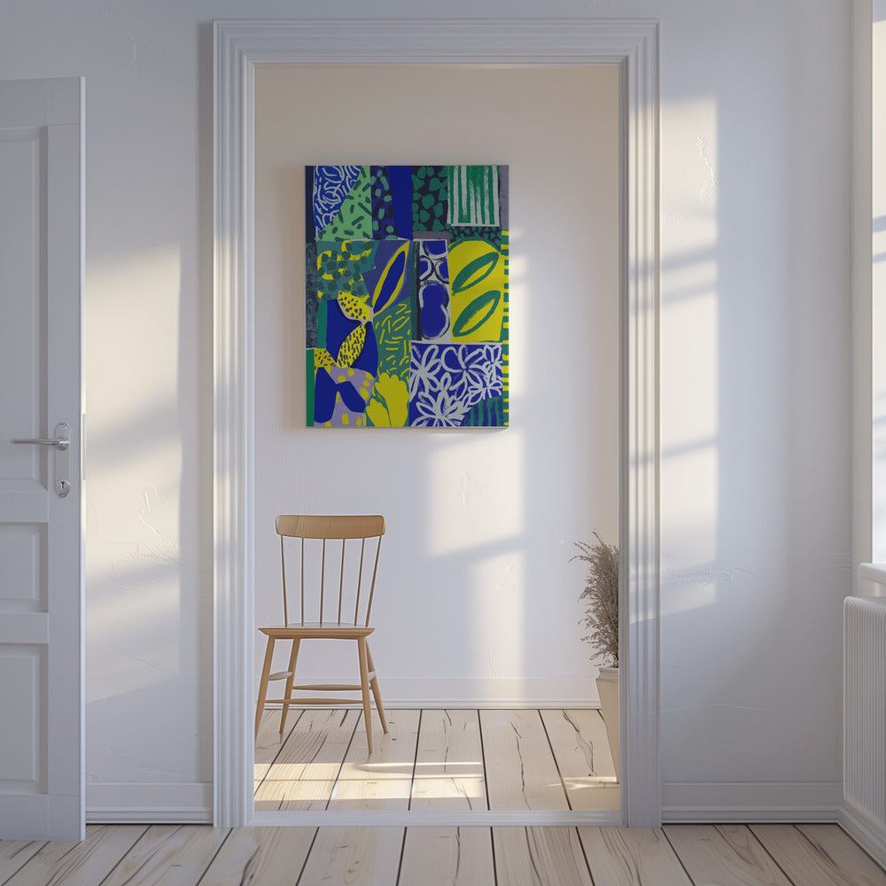 Lebendiges Patchwork | Leinwand