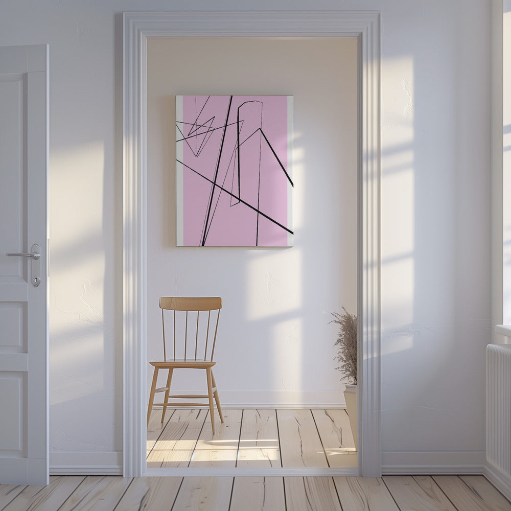 Abstrakte Linienlandschaft | Leinwand