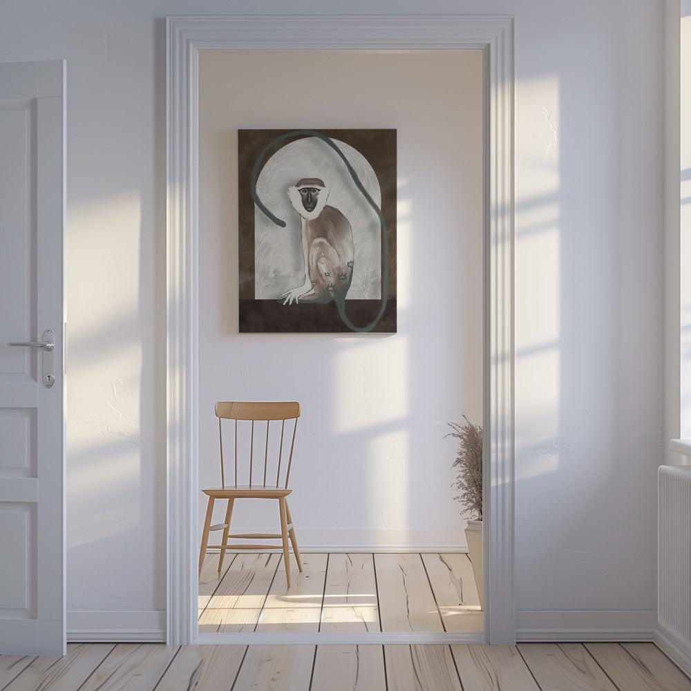 Die Grüne Meerkatze | Leinwand
