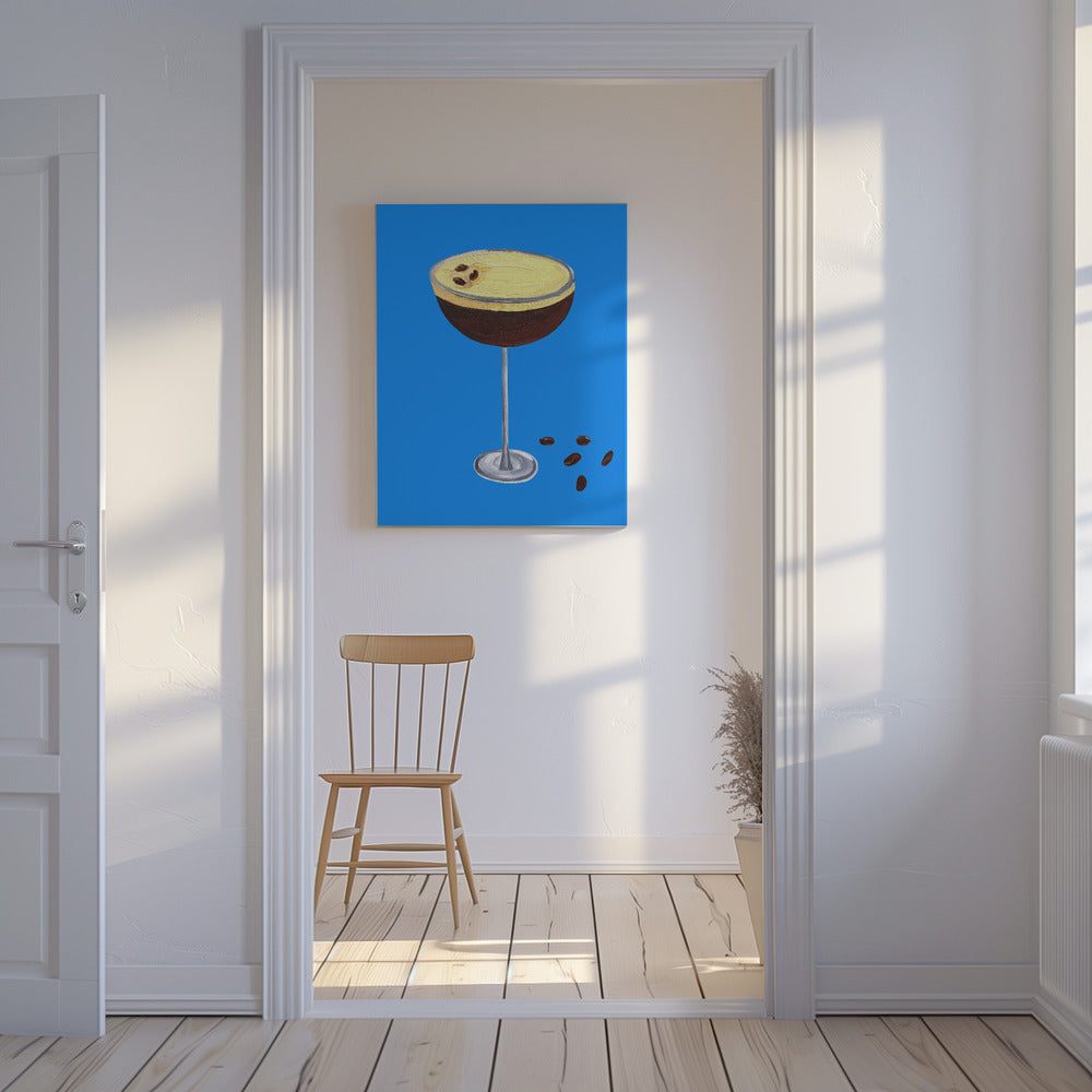 Espresso Martini Blau | Leinwand