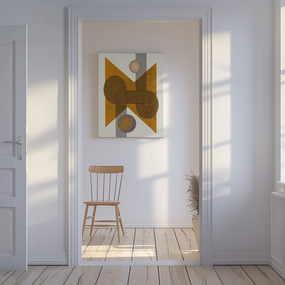 Strukturierte Mid Century Komposition 4 | Leinwand