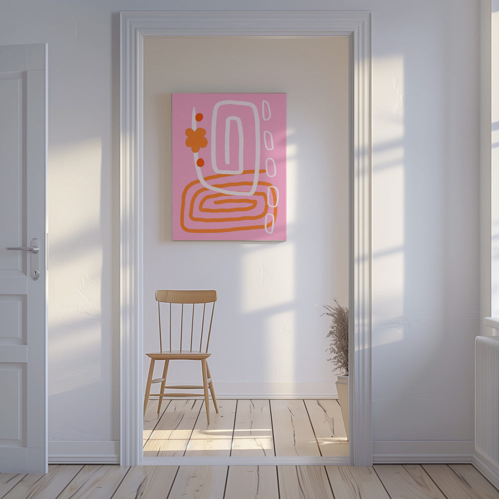 Spiralförmige Blütenlandschaft | Leinwand