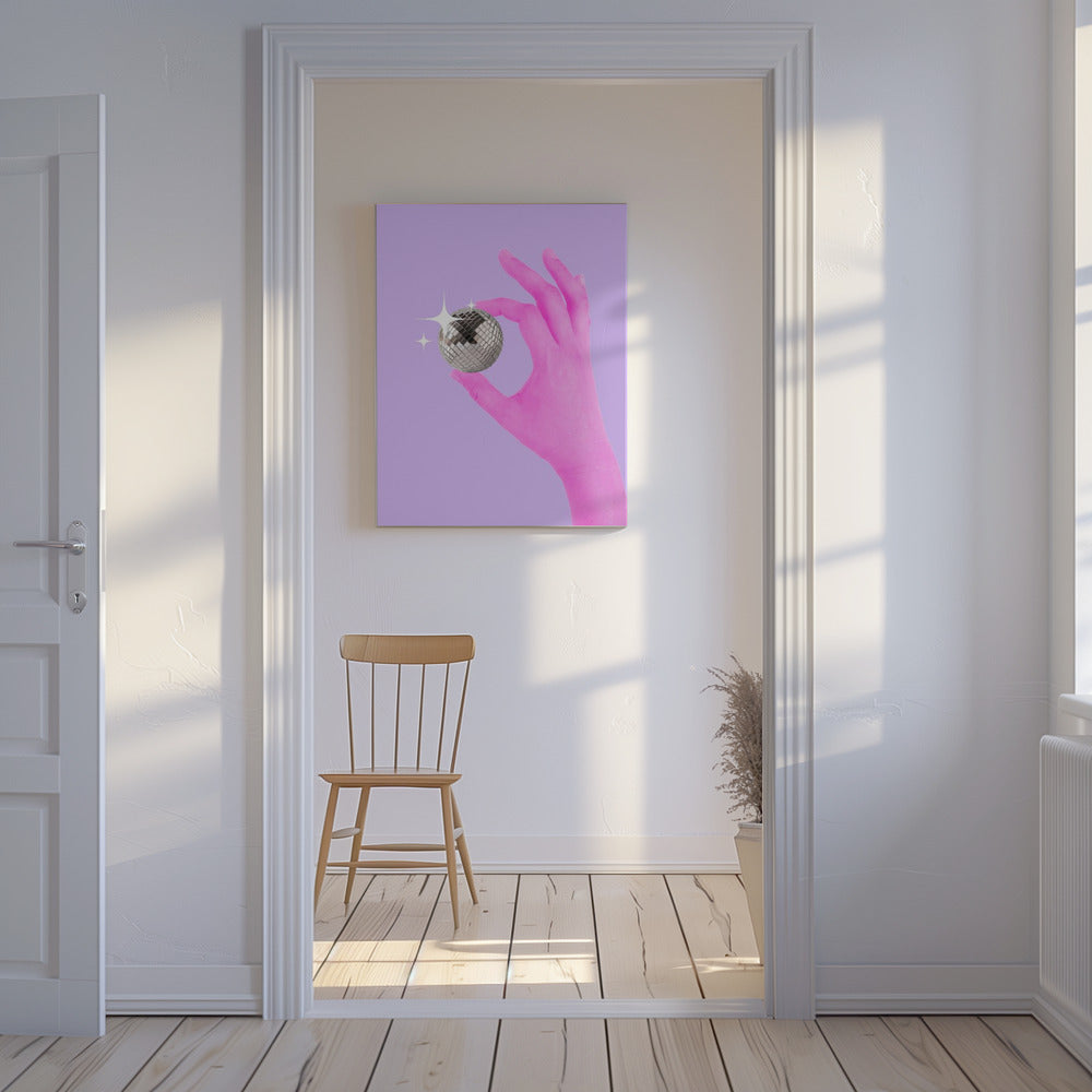 Rosa Leuchtkugel | Leinwand