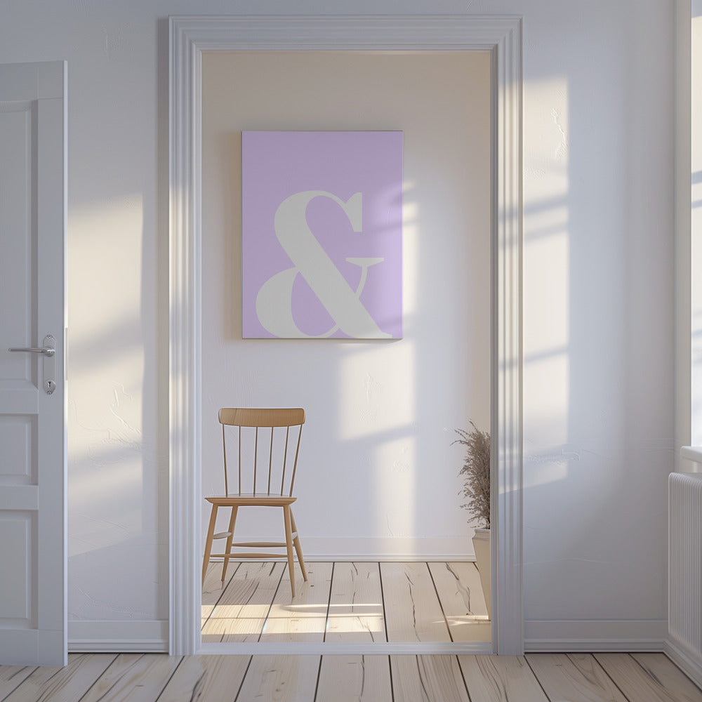 Lavendel-Ampersand | Leinwand