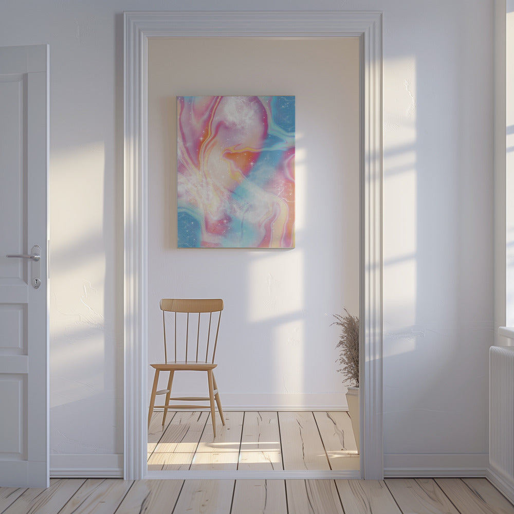 Vintage Pastell Raum | Leinwand
