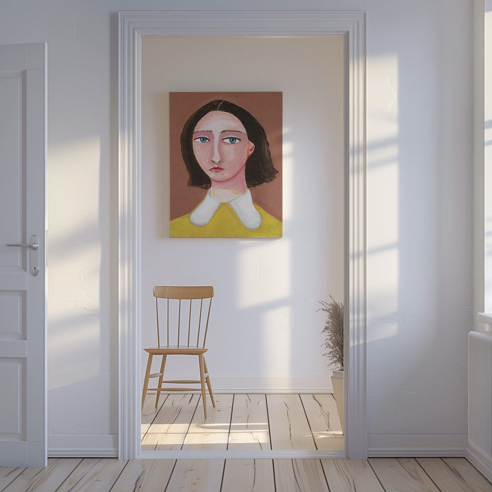 Dame schaut | Leinwand