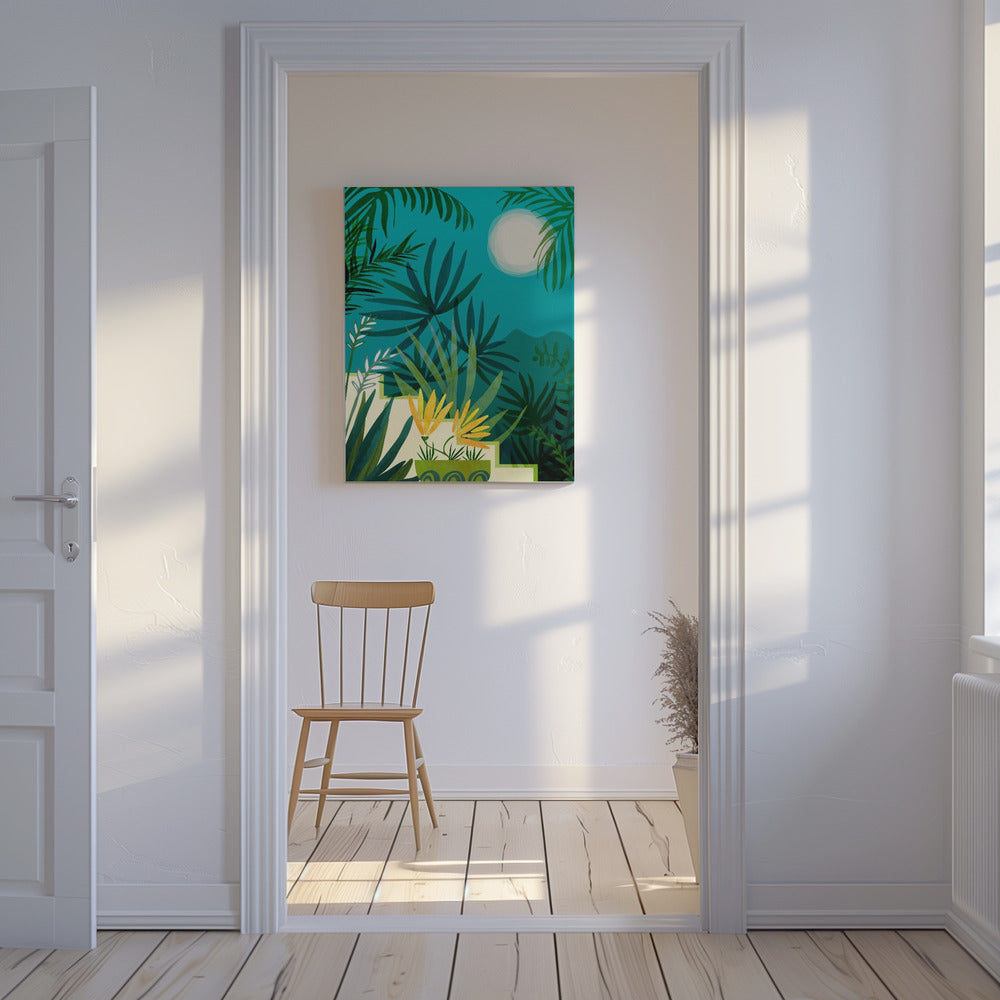 Rainforest With Moonlight | Canvas