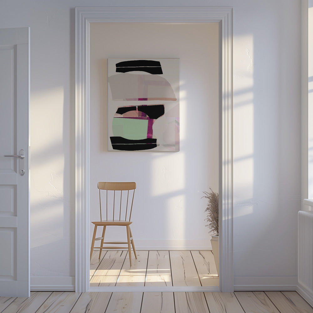 Farbiges Abstraktes Schwarz Nr. 1 | Leinwand