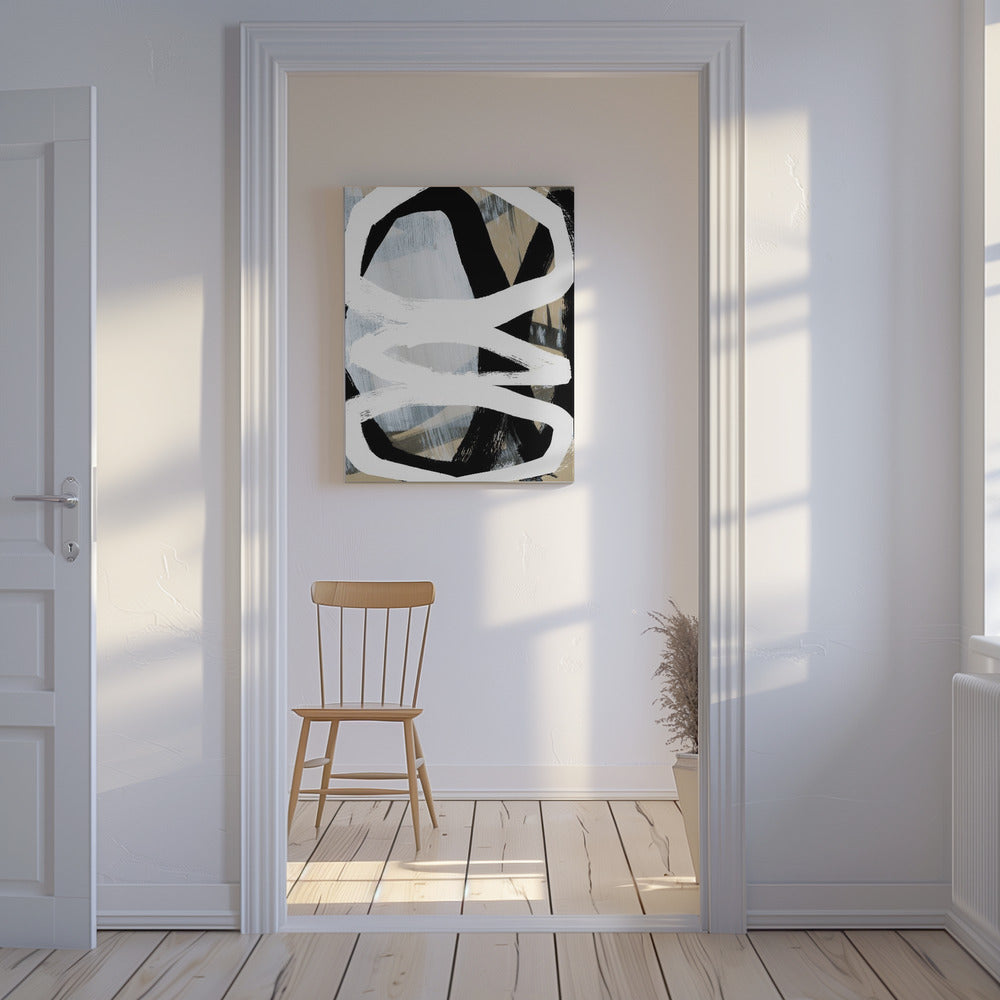 Kräftiges Schwarz auf Weiß Nr. 3 | Leinwand