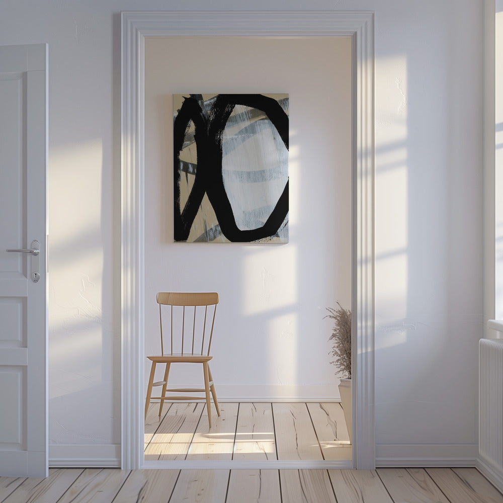 Kräftiges Schwarz auf Weiß Nr. 1 | Leinwand