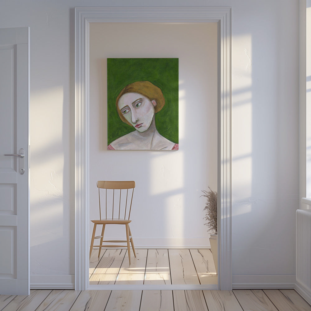 Dame schaut nach unten | Leinwand