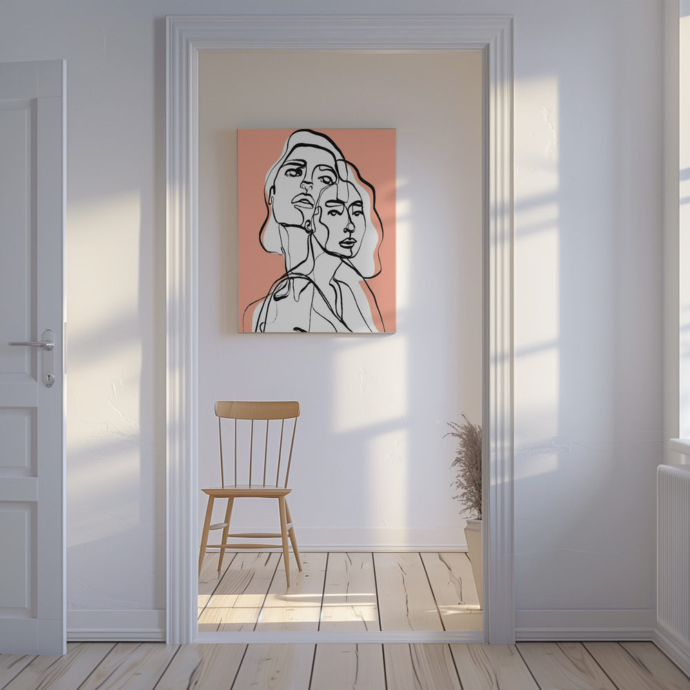 Verschlungene Gesichter | Leinwand