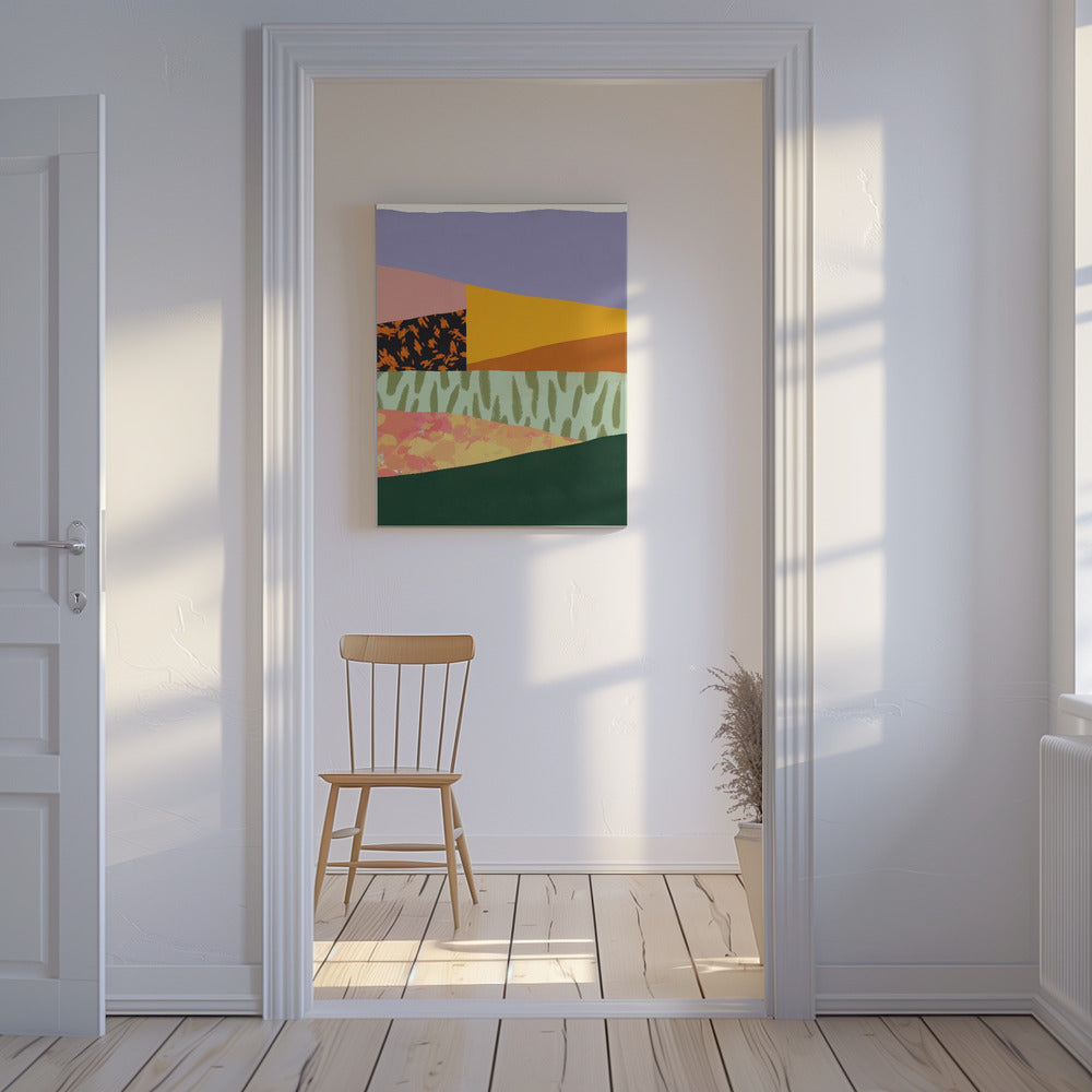 Geometrische Muster mit organischen Formen | Leinwand