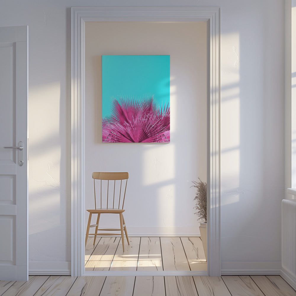 Electric Pink Palm Fronds | Canvas