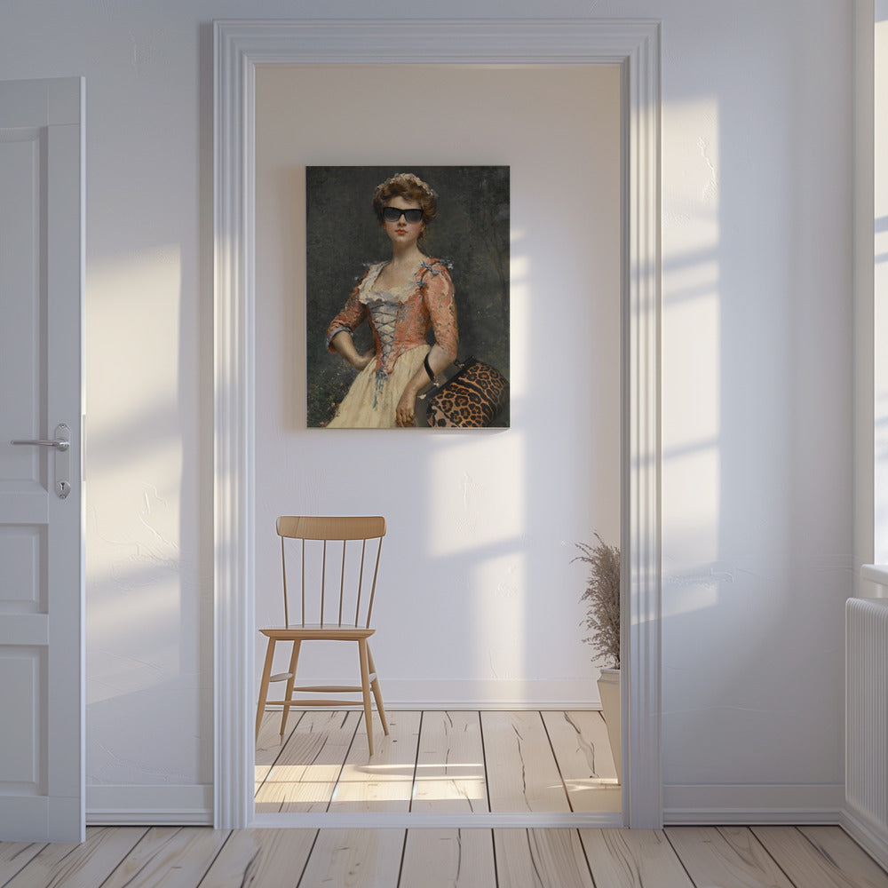 Vintage Chic Mädchen | Leinwand