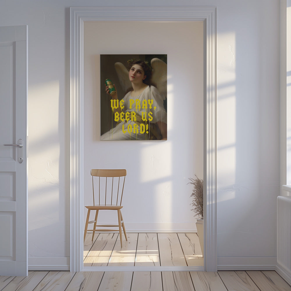Wir beten Bier uns Herr | Leinwand