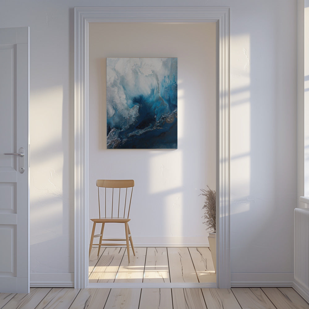 Meereslandschaftsabstraktion - Blaues Wasser | Leinwand