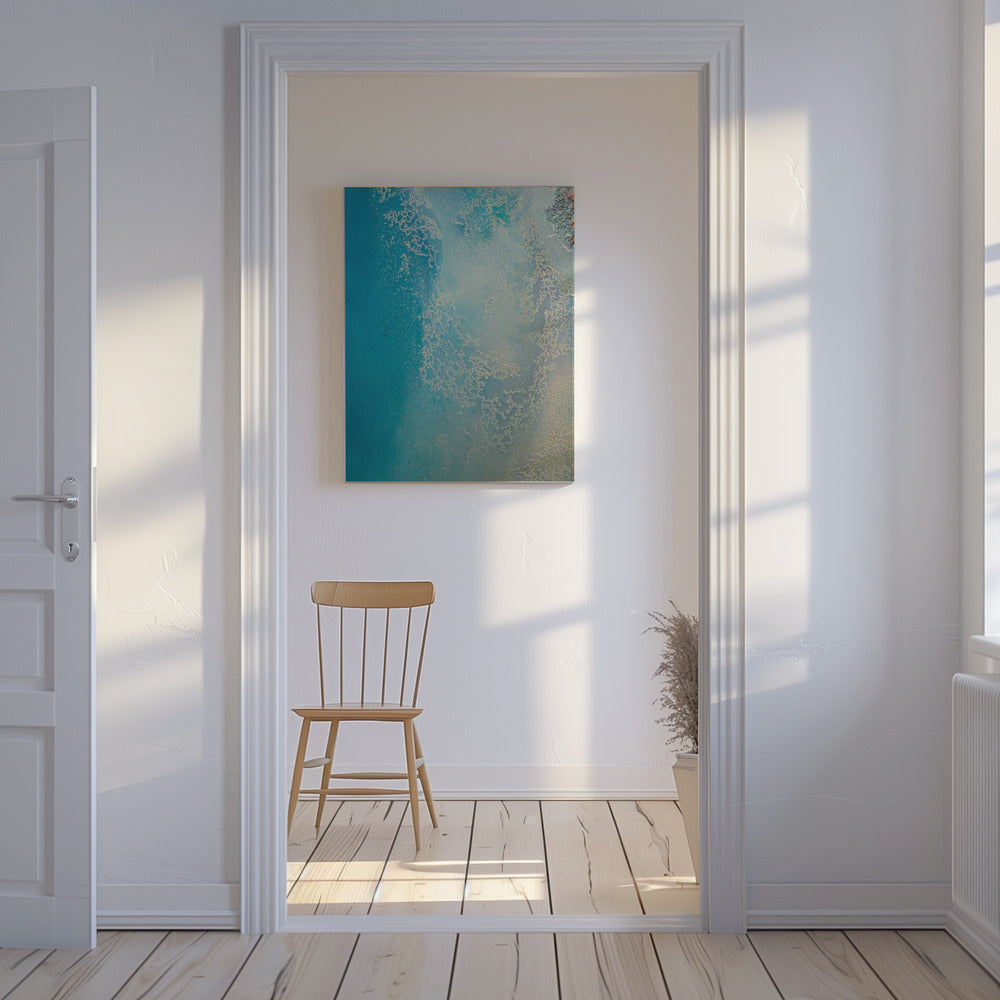 Sanftes Blau – Flache Gewässer | Leinwand