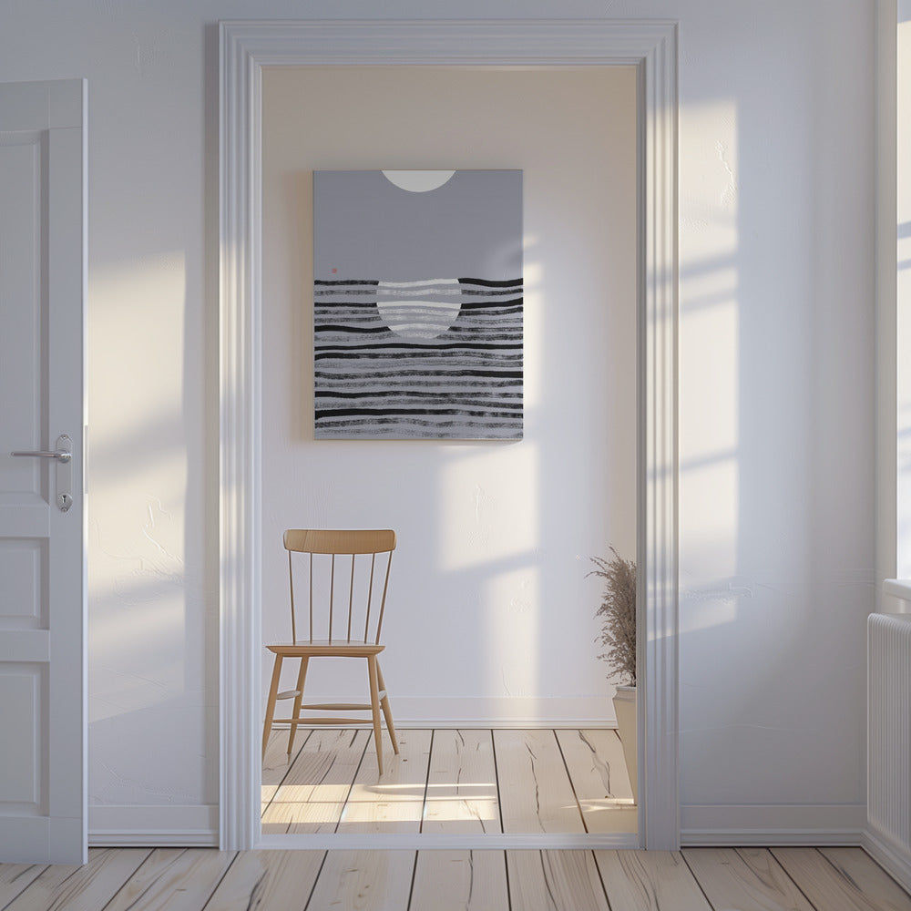 Versteckter Mond Nr. 2 | Reflexion | Leinwand