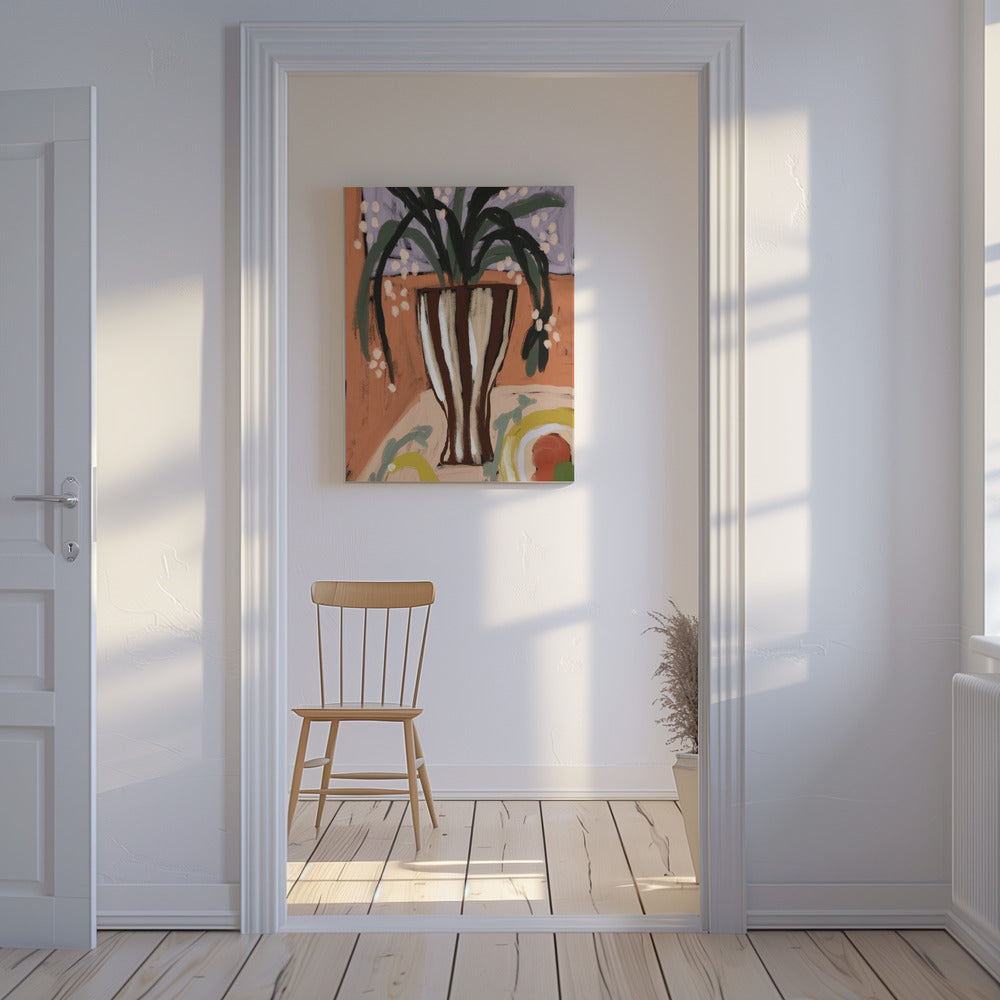 Gestreifte Vase Harmony | Leinwand