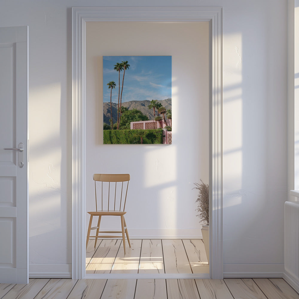 Palm Springs Pink House | Leinwand