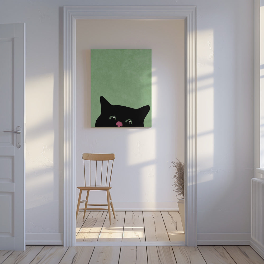 Neugierige Katze | Leinwand