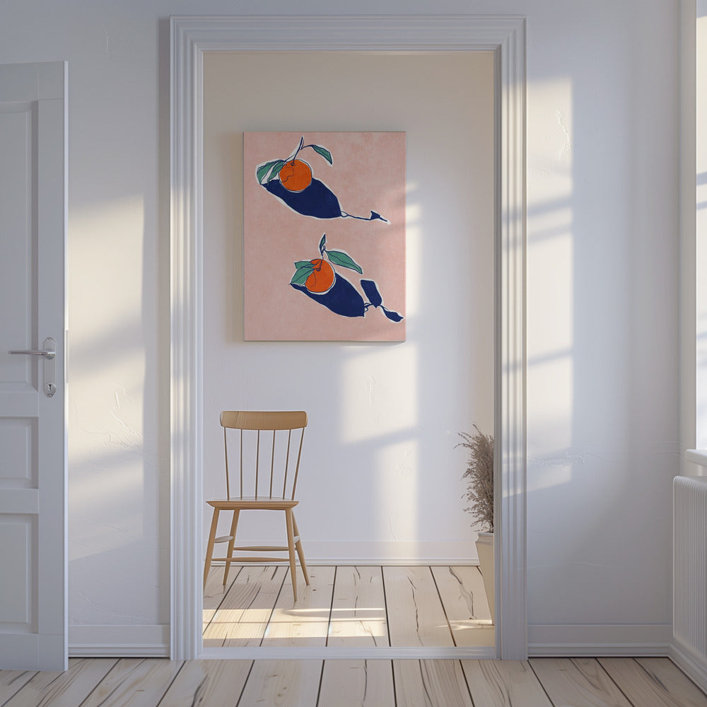 Abstrakte Orangen | Leinwand