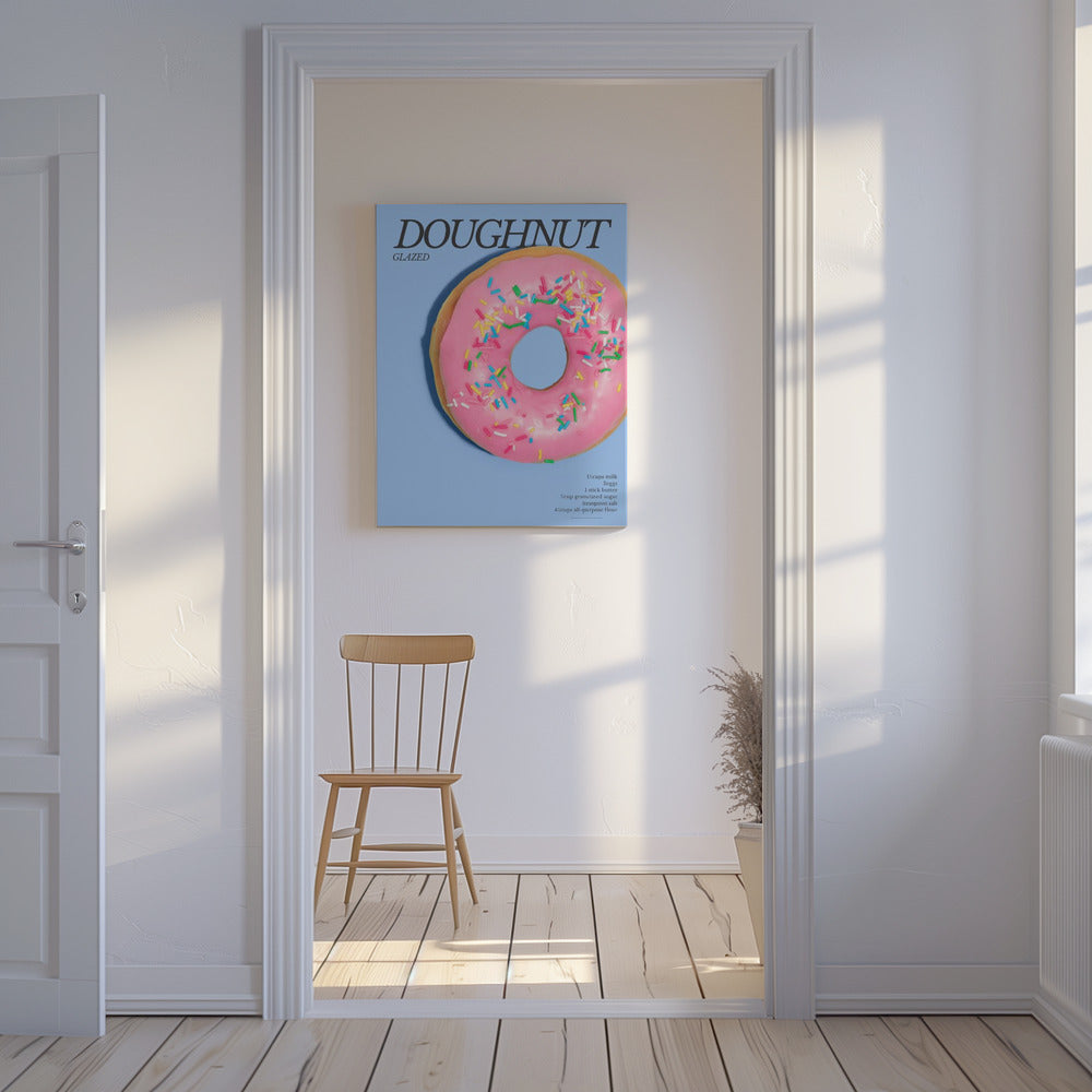 Rosa Glasur Donut | Leinwand