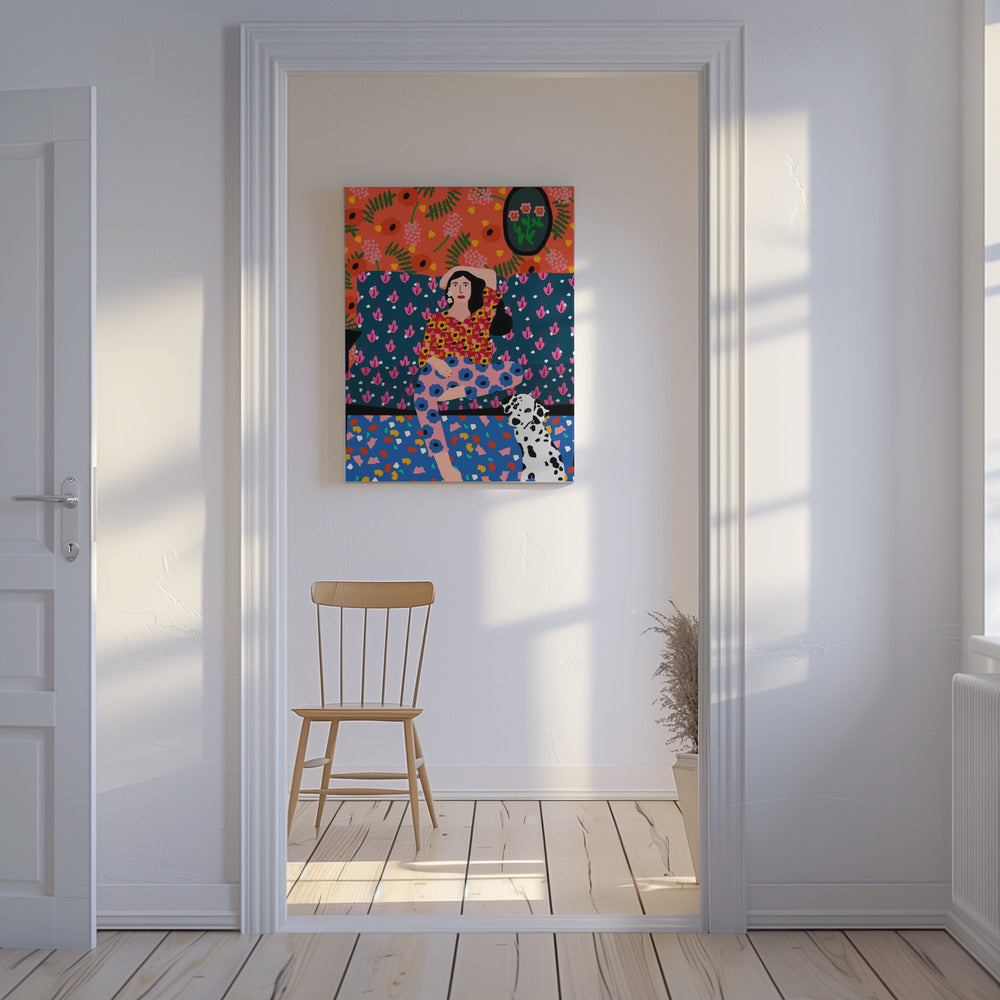 Girl In the Sofa | Canvas