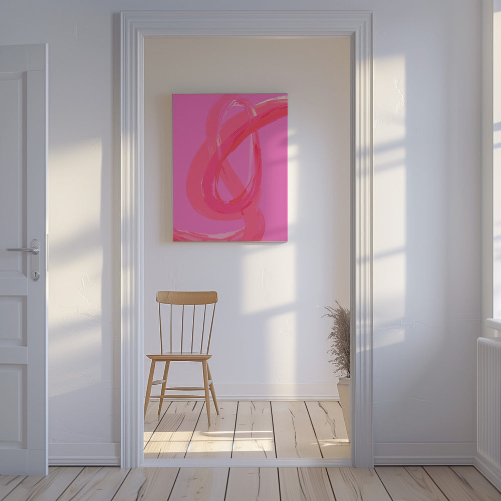 Leuchtend rosa Wirbel | Leinwand