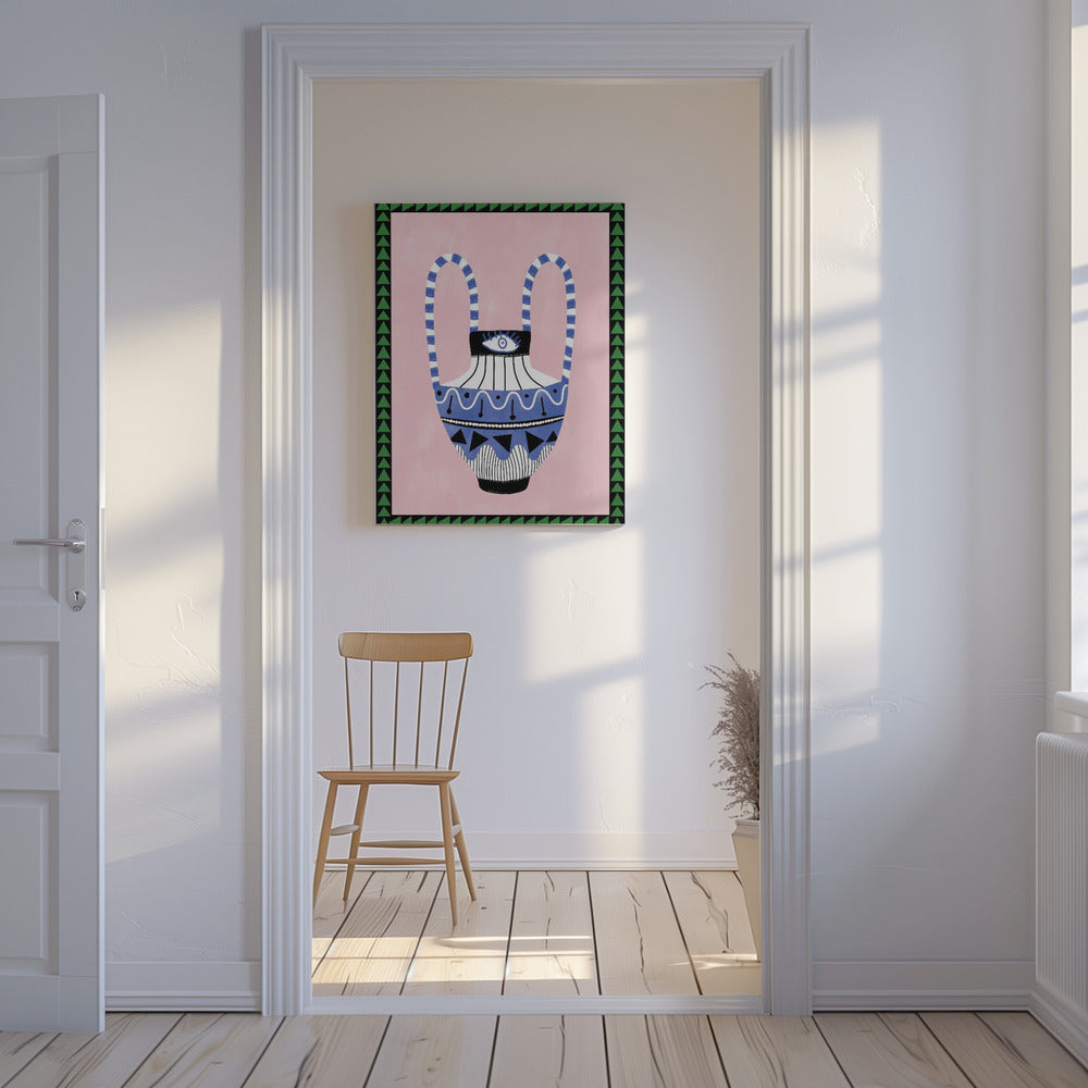 Bunte geometrische Vase | Leinwand